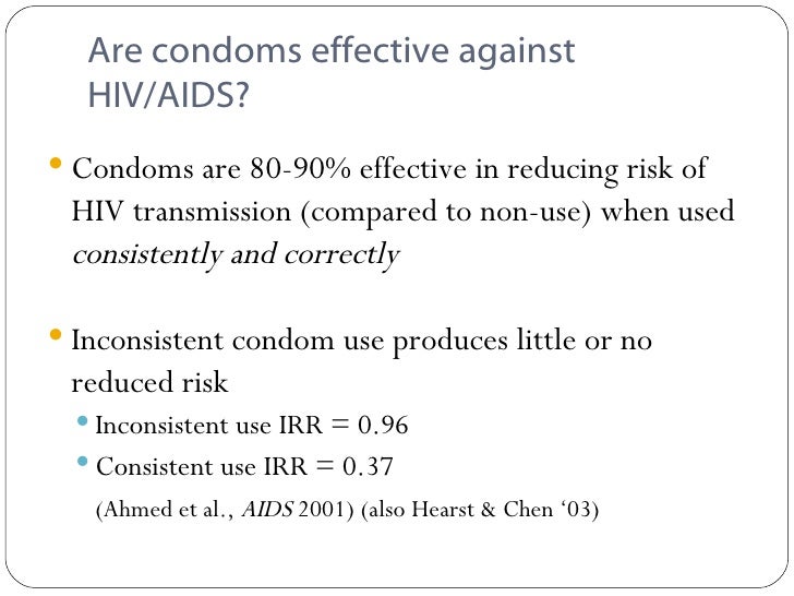 condom effectiveness hiv Condom effectiveness hiv